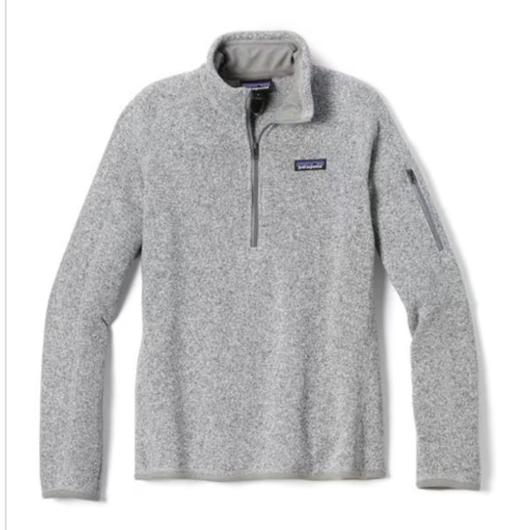 Patagonia Jackets & Blazers - PATAGONIA WOMENS BETTER SWEATER 1/4 ZIP FLEECE PULLOVER BIRCH WHITE GRAY SZ S